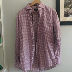 neiman marcus white/pink dress shirt sz M